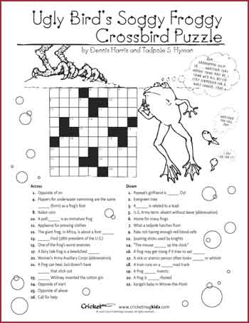 greenish songbird crossword